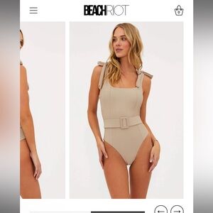 Sydney one piece tan bathing suit Beach Riot
